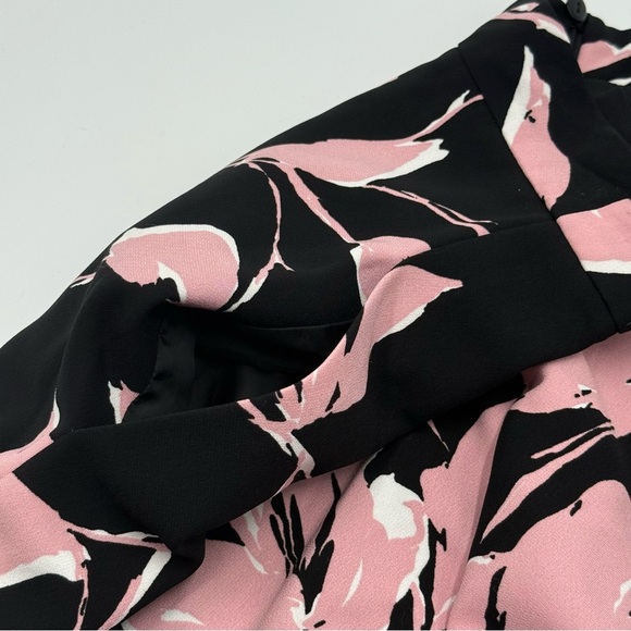 Escada Women’s Forever Romantic Floral Black Pink A Line Full Skirt 36 / 6 US - Picture 4 of 10